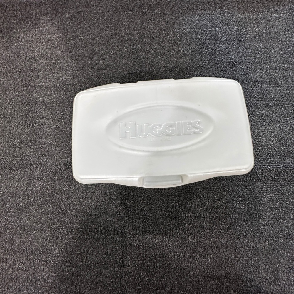 Huggies Baby Wipes Refillable Storage Case Flip Top Container USA Vintage